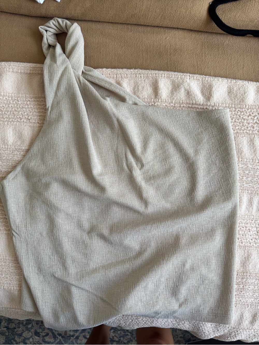 H&M Ribbed Knit Tank Top in Beige